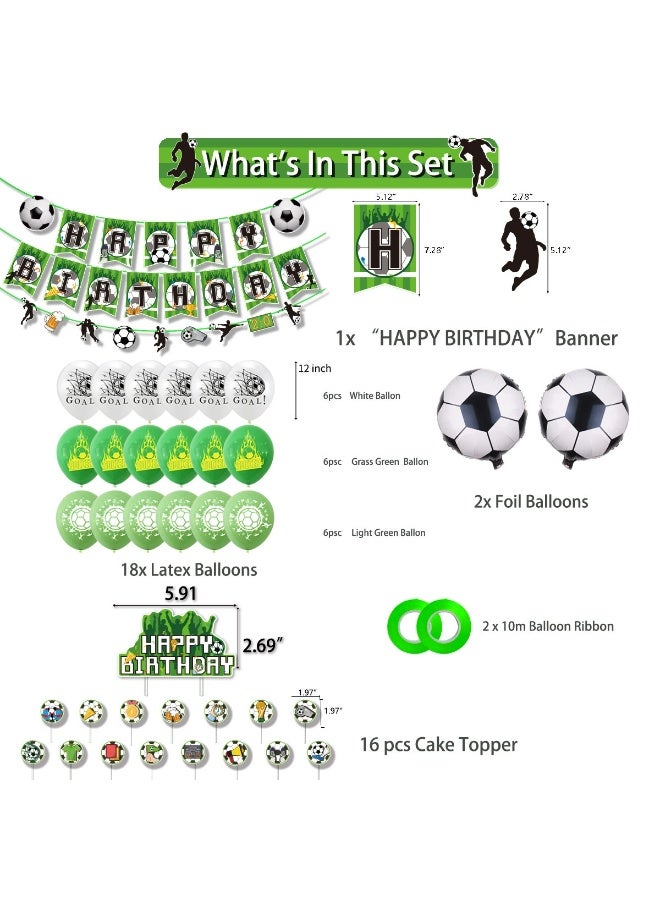 NexusTek Soccer World Cup Party Decorations Balloon Arch Kit with Celebration Banner, Cake Topper, Hanging Decor for Sports Theme Birthday Graduation Backdrop - Image 2